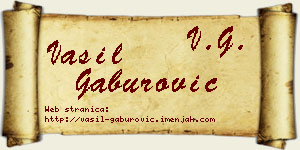 Vasil Gaburović vizit kartica